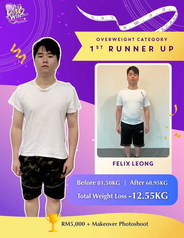 Felix Leong lost 12.55 KG with Zenso